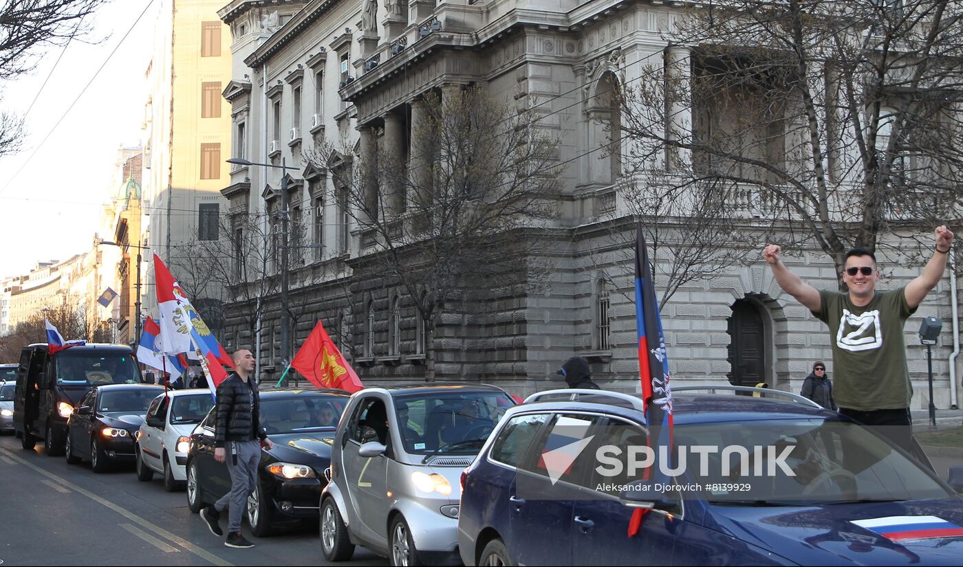 Serbia Russia Military Support Rally