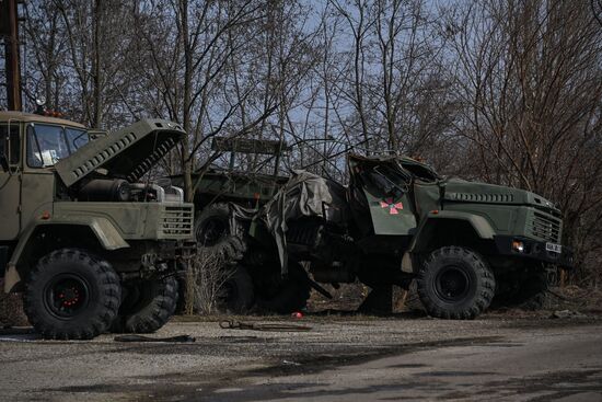Ukraine Russia Military Operation Berdyansk Artillery Unit