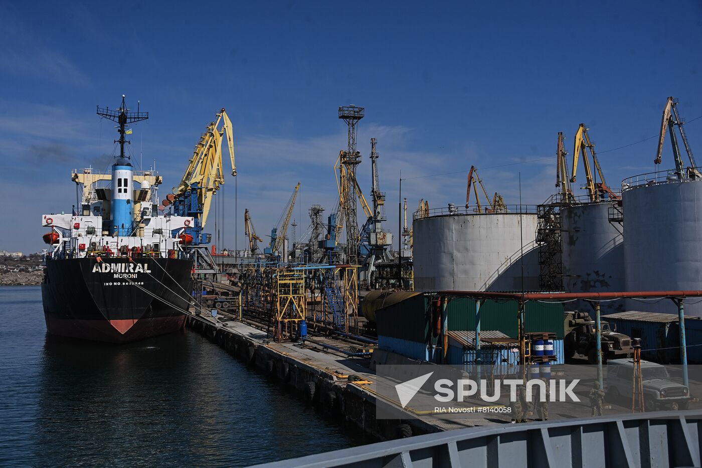 Ukraine Russia Military Operation Berdyansk Naval Base