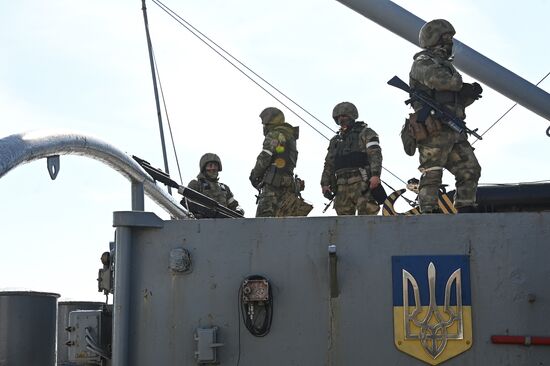 Ukraine Russia Military Operation Berdyansk Naval Base