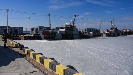 Ukraine Russia Military Operation Berdyansk Naval Base