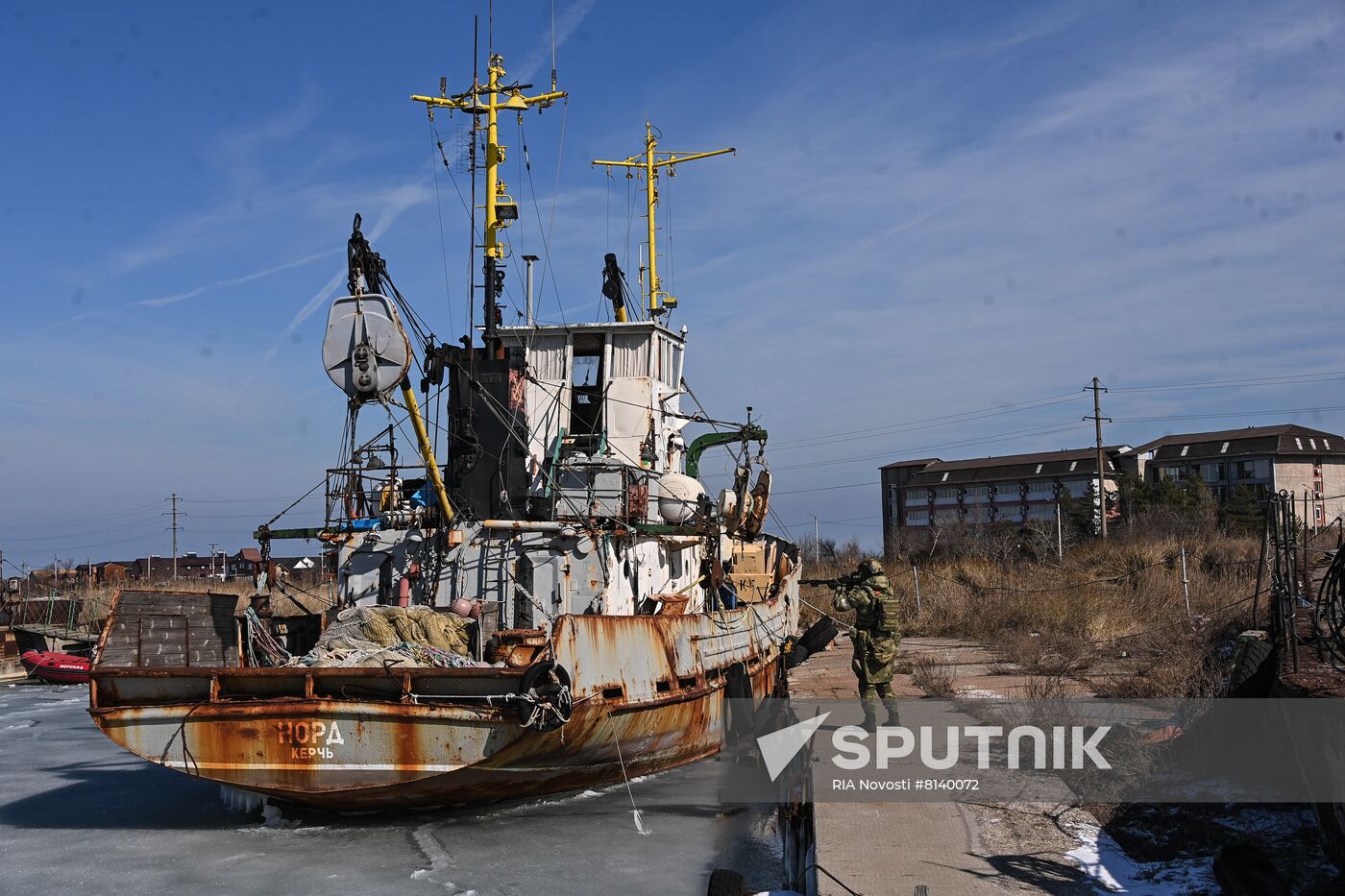 Ukraine Russia Military Operation Berdyansk Naval Base