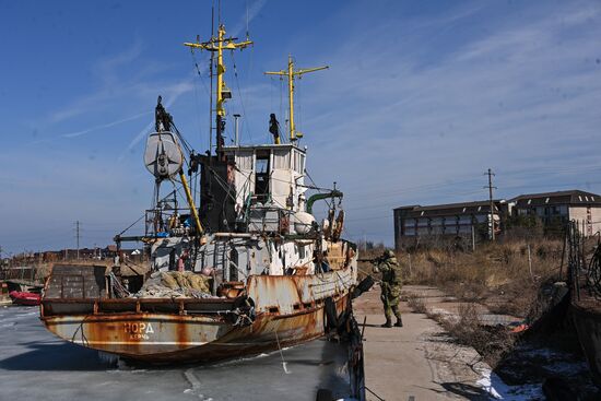Ukraine Russia Military Operation Berdyansk Naval Base