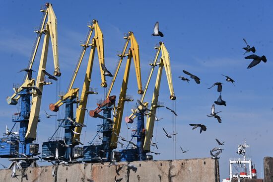 Ukraine Russia Military Operation Berdyansk Naval Base