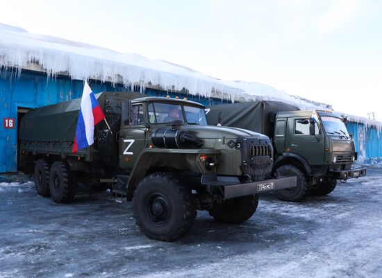 Russia LPR DPR Evacuees Humanitarian Aid