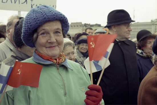 Mikhail Gorbachev visits Finland