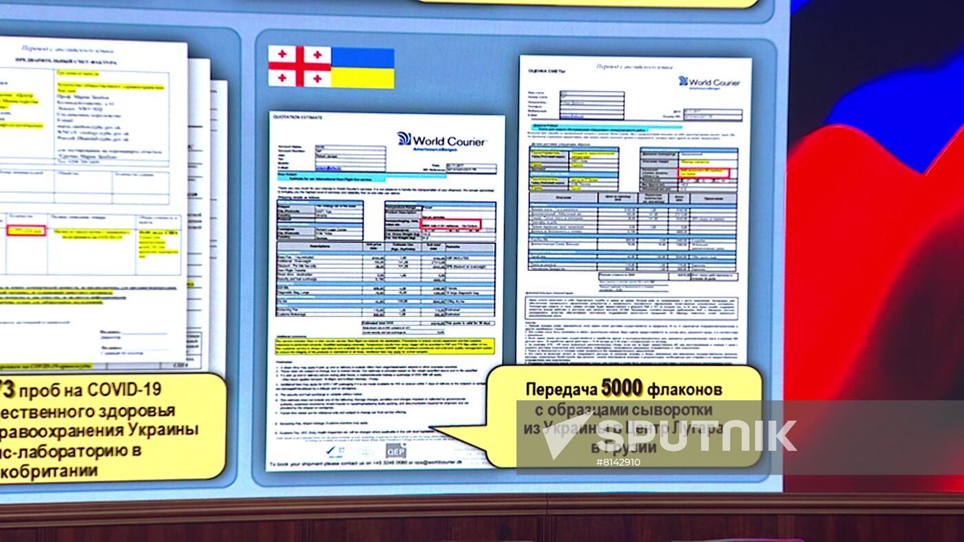 Russia Defence Ministry Ukrainian Biolabs Briefing