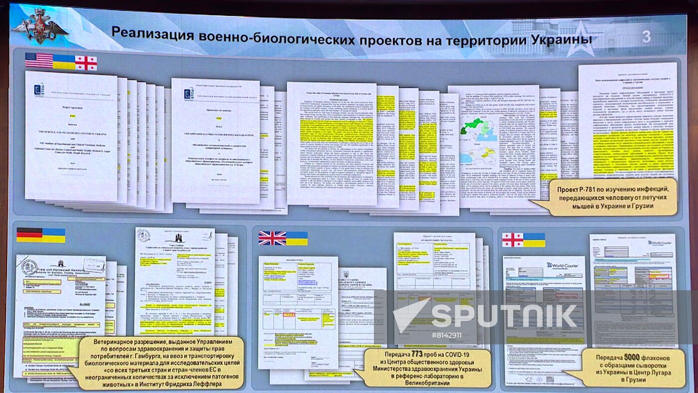 Russia Defence Ministry Ukrainian Biolabs Briefing