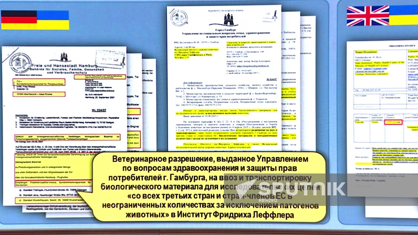 Russia Defence Ministry Ukrainian Biolabs Briefing
