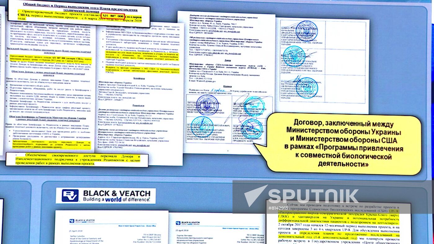 Russia Defence Ministry Ukrainian Biolabs Briefing