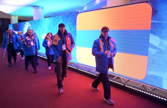 Russia Paralympians Winter Games Opening