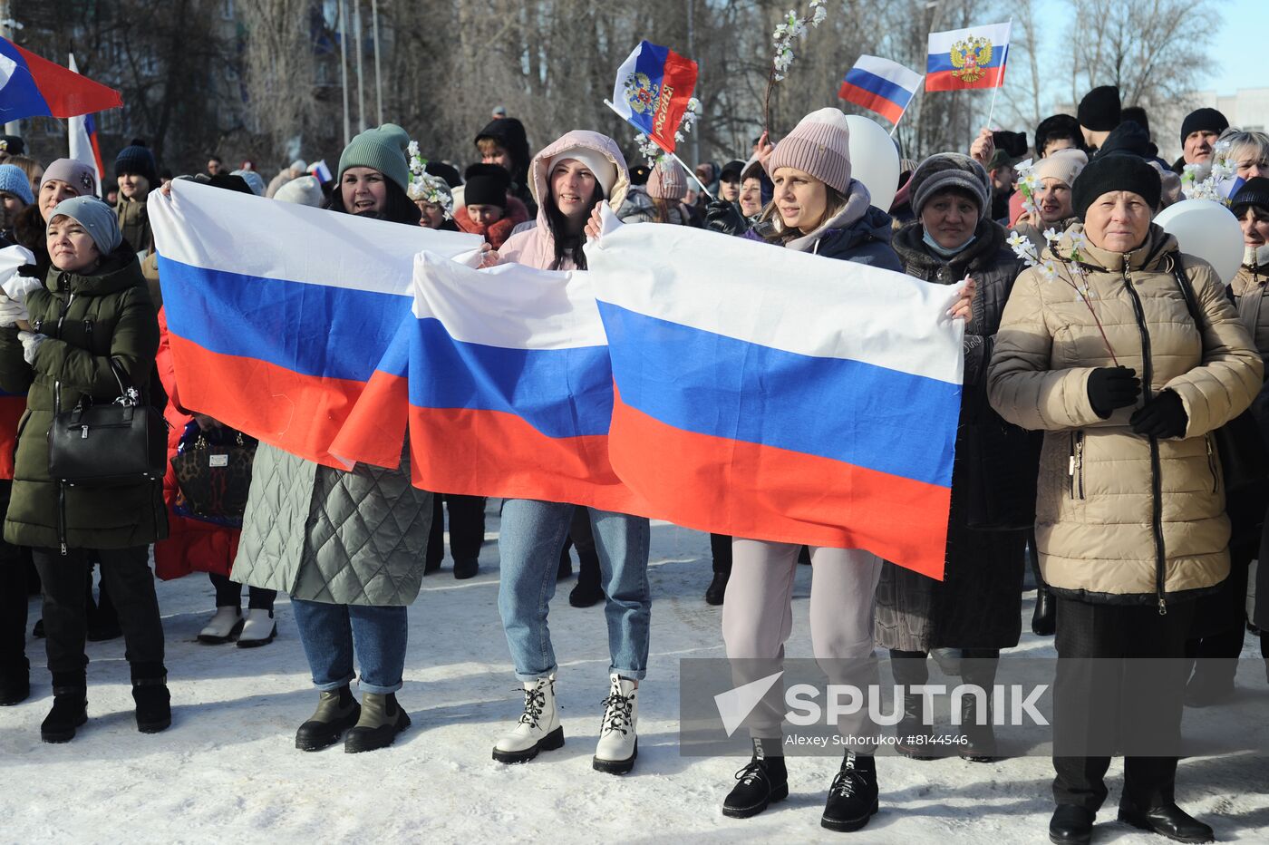 Russia Military Support Rallies