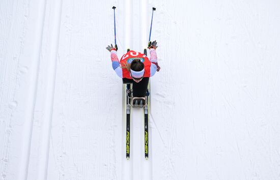 Russia Paralympians Winter Games Biathlon