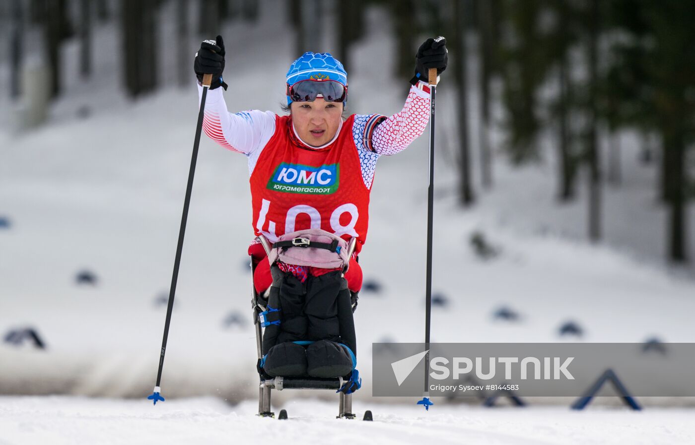 Russia Paralympians Winter Games Biathlon