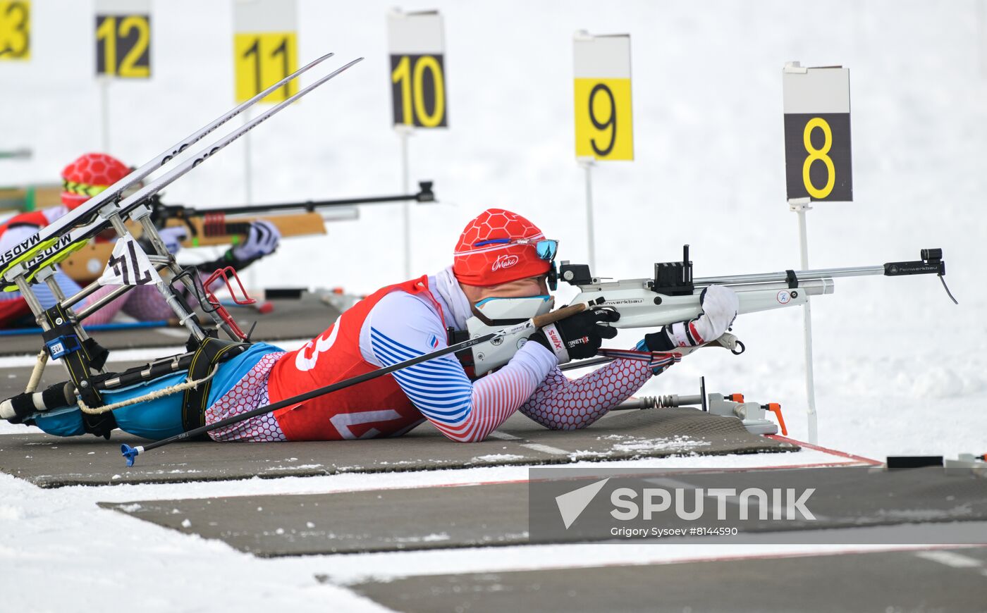 Russia Paralympians Winter Games Biathlon