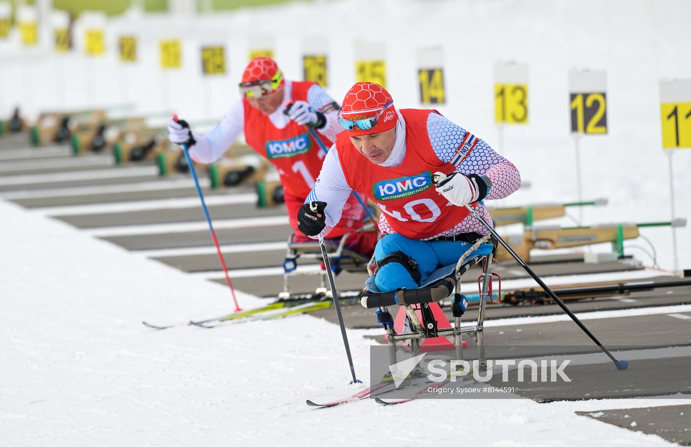 Russia Paralympians Winter Games Biathlon