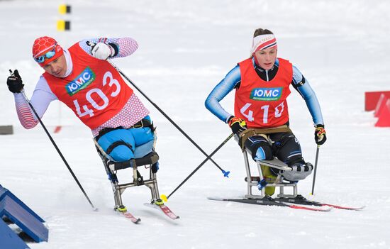 Russia Paralympians Winter Games Biathlon