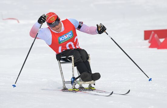 Russia Paralympians Winter Games Biathlon