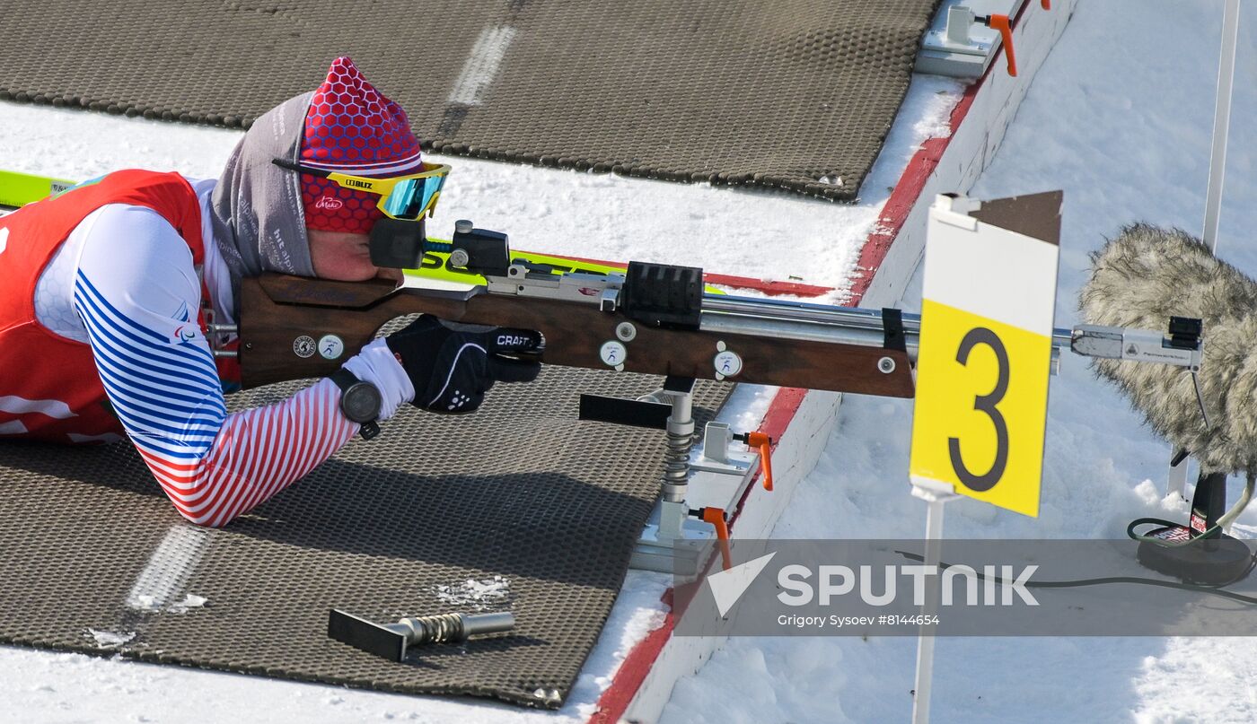 Russia Paralympians Winter Games Biathlon