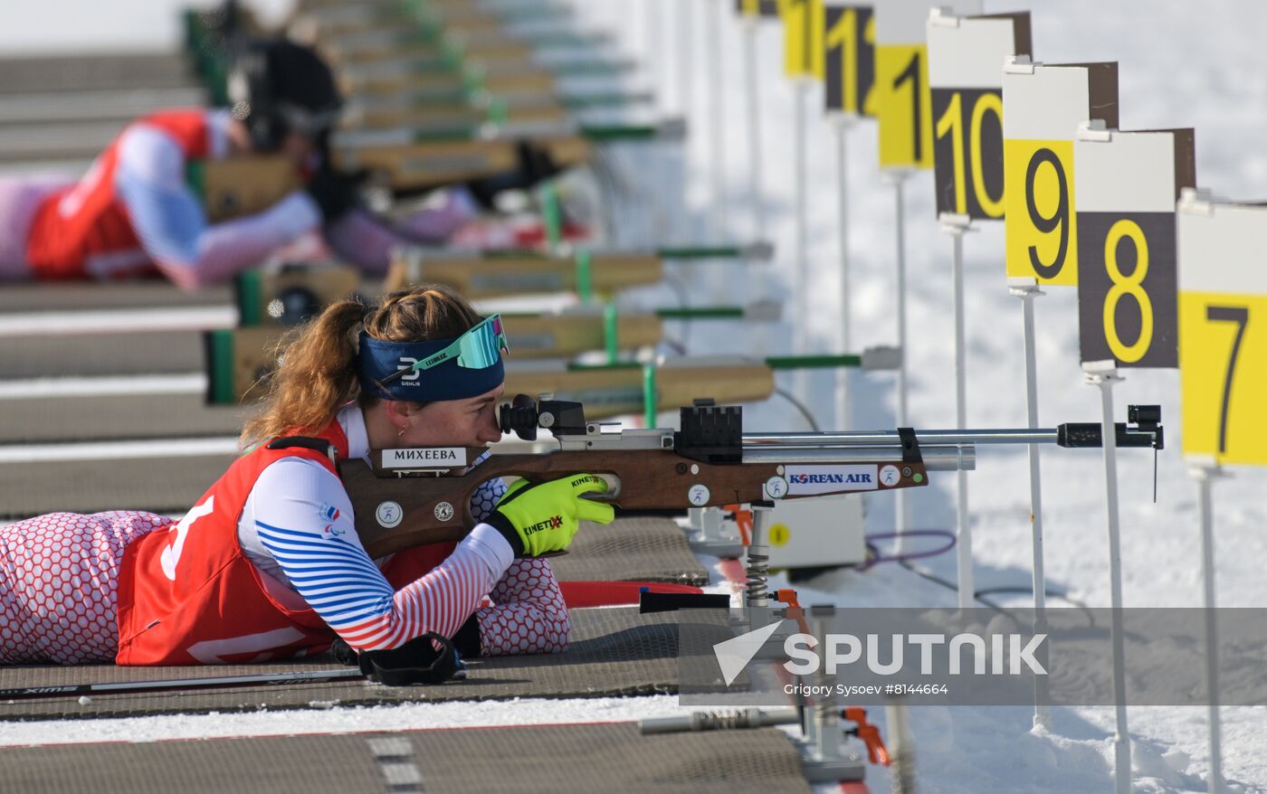 Russia Paralympians Winter Games Biathlon