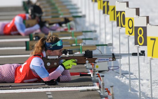 Russia Paralympians Winter Games Biathlon