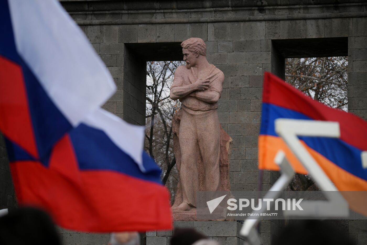 Armenia Russia Military Support Rally