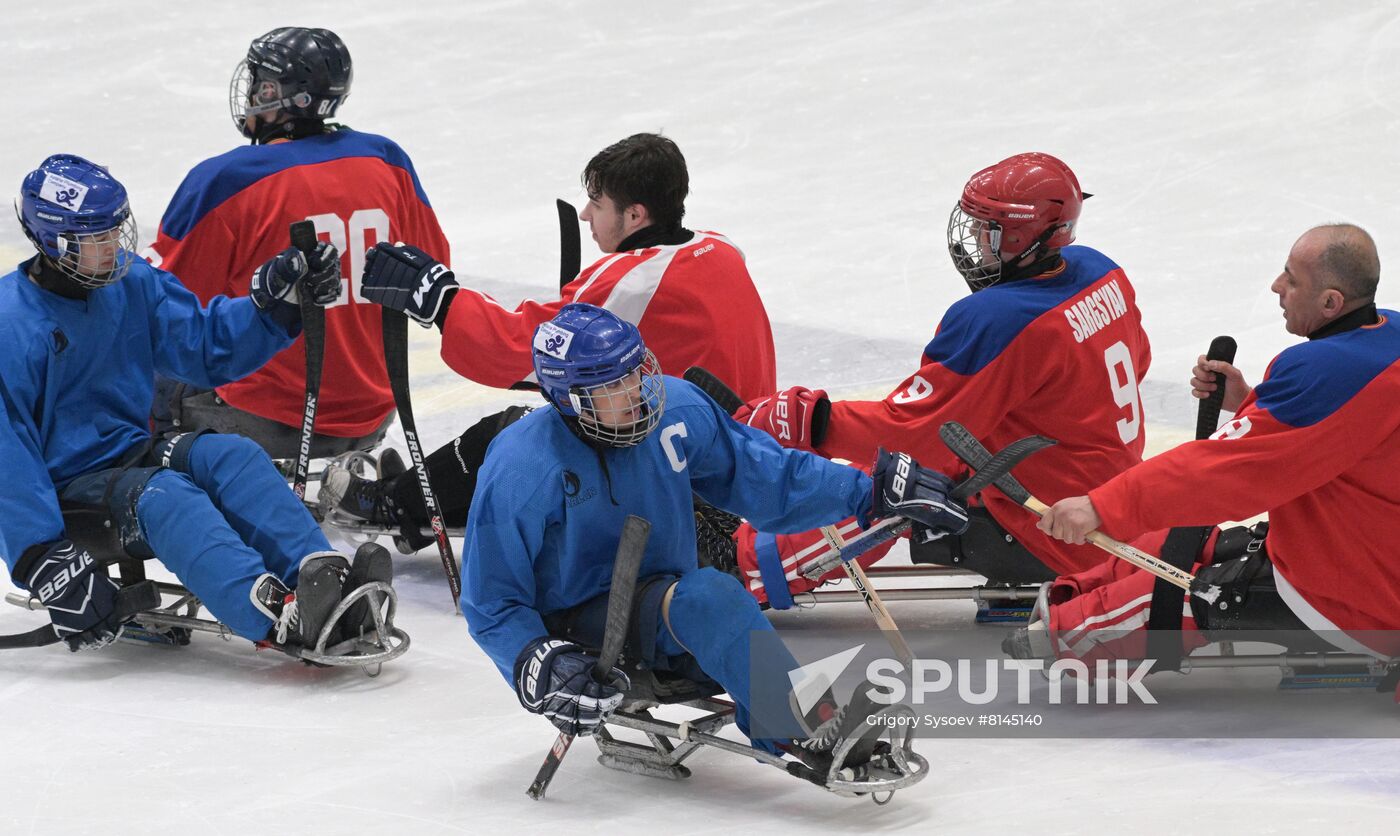 Russia Paralympians Winter Games Sledge Hokey Tarlan -Armenia