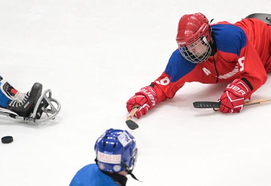 Russia Paralympians Winter Games Sledge Hokey Tarlan -Armenia