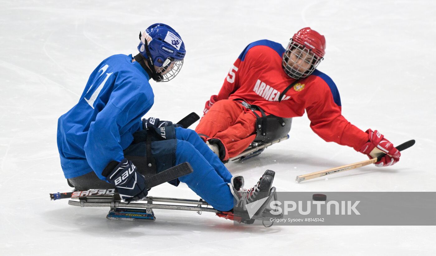 Russia Paralympians Winter Games Sledge Hokey Tarlan -Armenia