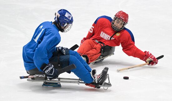 Russia Paralympians Winter Games Sledge Hokey Tarlan -Armenia