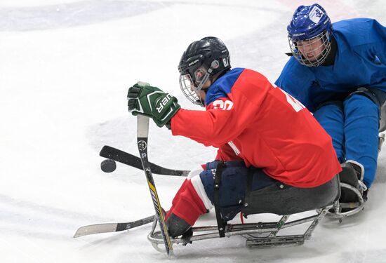 Russia Paralympians Winter Games Sledge Hokey Tarlan -Armenia