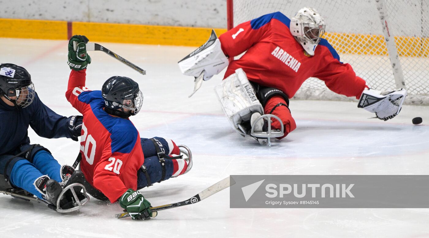 Russia Paralympians Winter Games Sledge Hokey Tarlan -Armenia