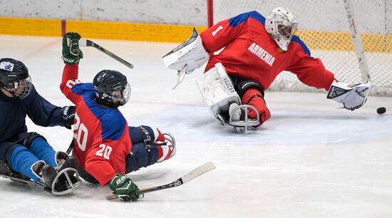 Russia Paralympians Winter Games Sledge Hokey Tarlan -Armenia