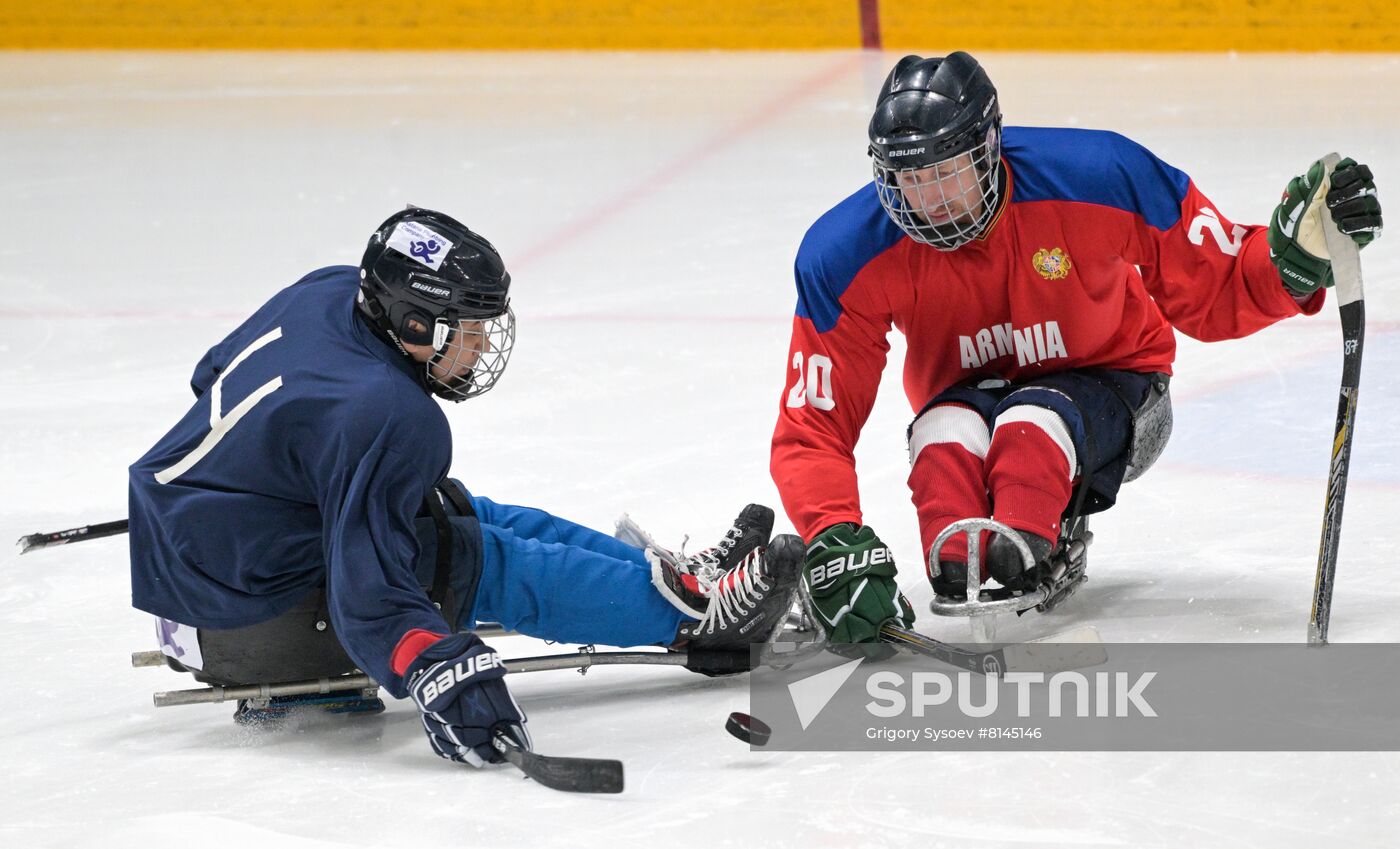 Russia Paralympians Winter Games Sledge Hokey Tarlan -Armenia