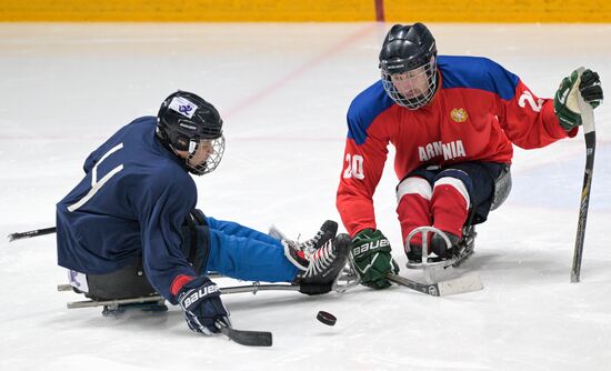 Russia Paralympians Winter Games Sledge Hokey Tarlan -Armenia