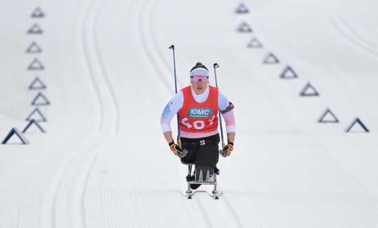 Russia Paralympians Winter Games Biathlon