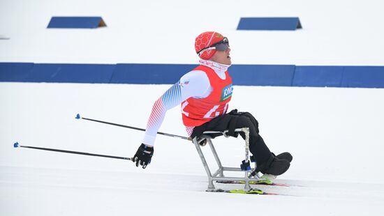 Russia Paralympians Winter Games Biathlon
