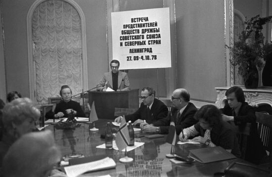 Meeting of representatives of Soviet Friendship Societies and Northern European countries in Leningrad