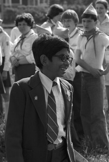Biswajit Das Gupta from India, winner of School Olympiad in Russian