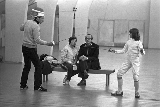 Soviet athletes Boris Grishin and Valentina Rastvorova's family