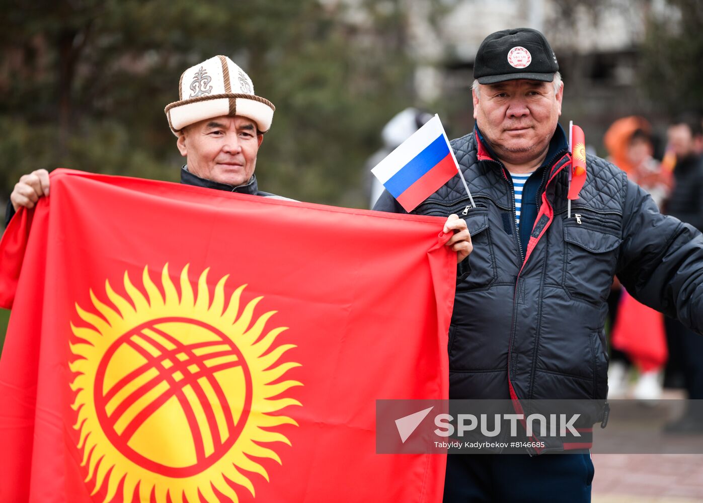 Kyrgyzstan Russia Military Support Rally