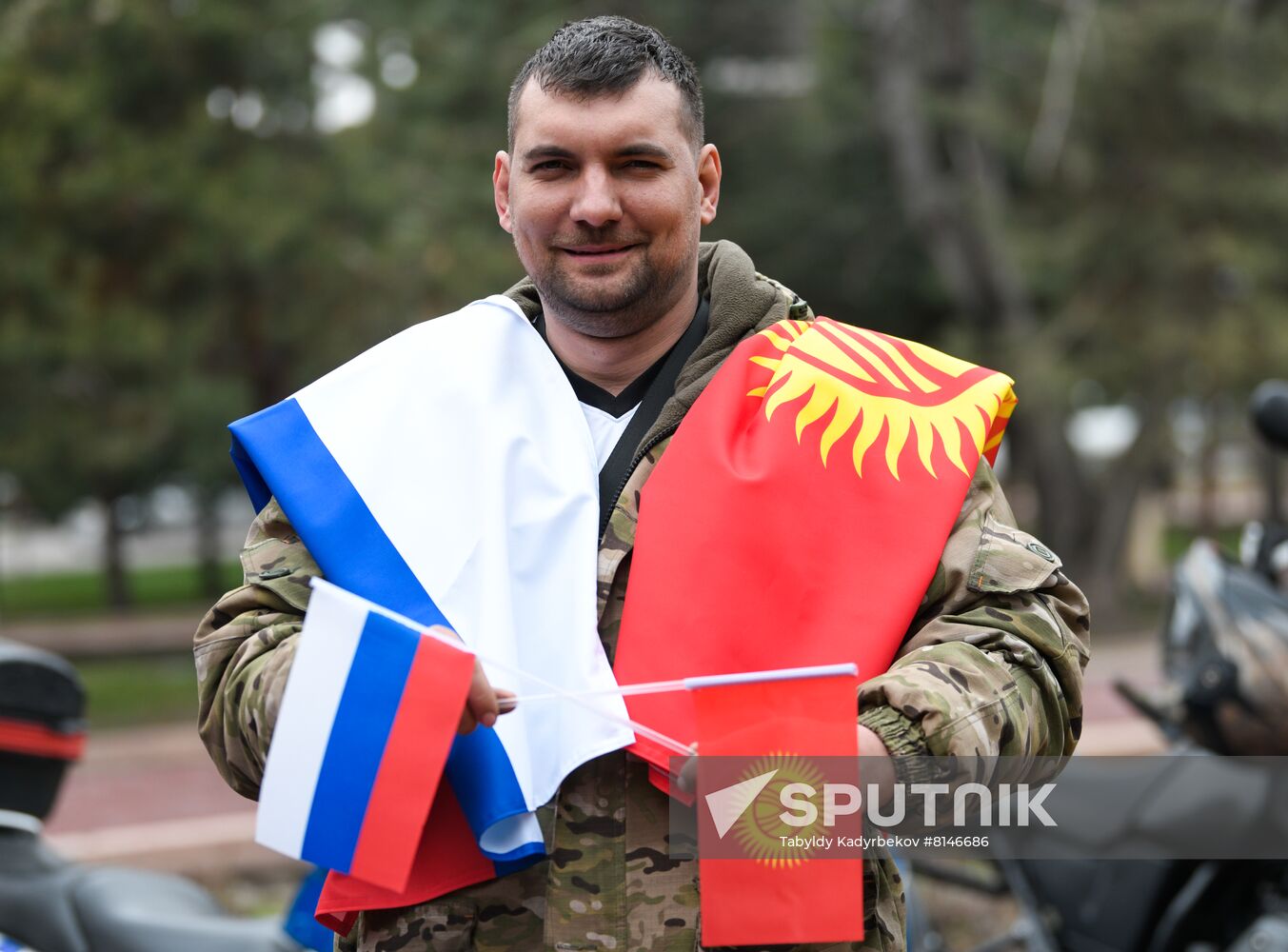 Kyrgyzstan Russia Military Support Rally