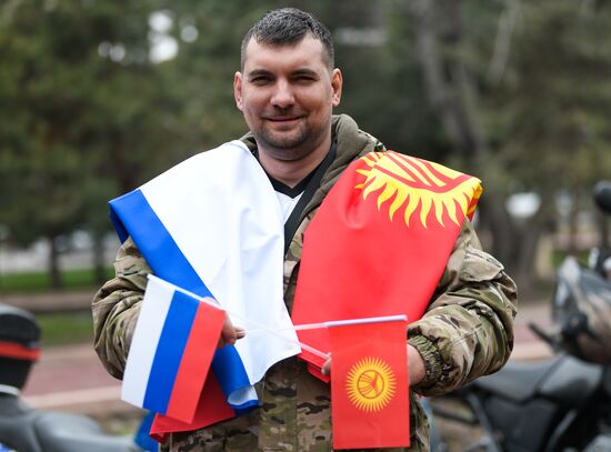 Kyrgyzstan Russia Military Support Rally