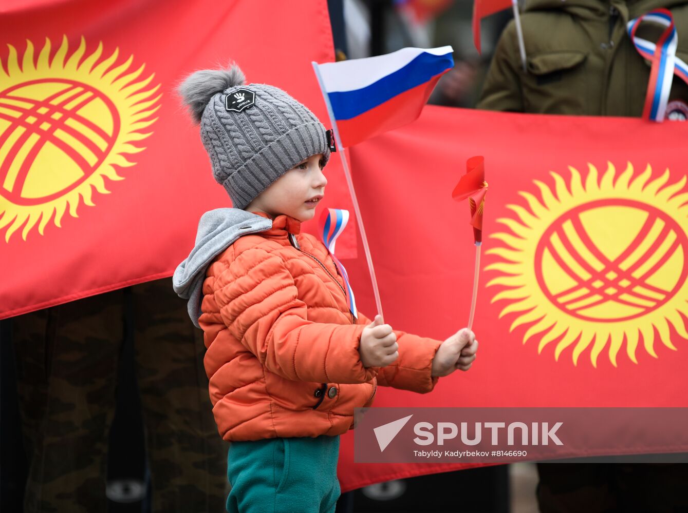 Kyrgyzstan Russia Military Support Rally