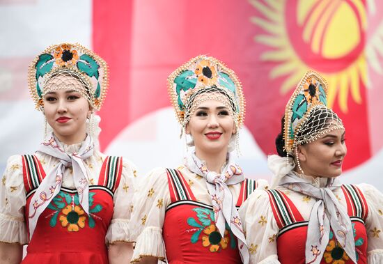 Kyrgyzstan Russia Military Support Rally