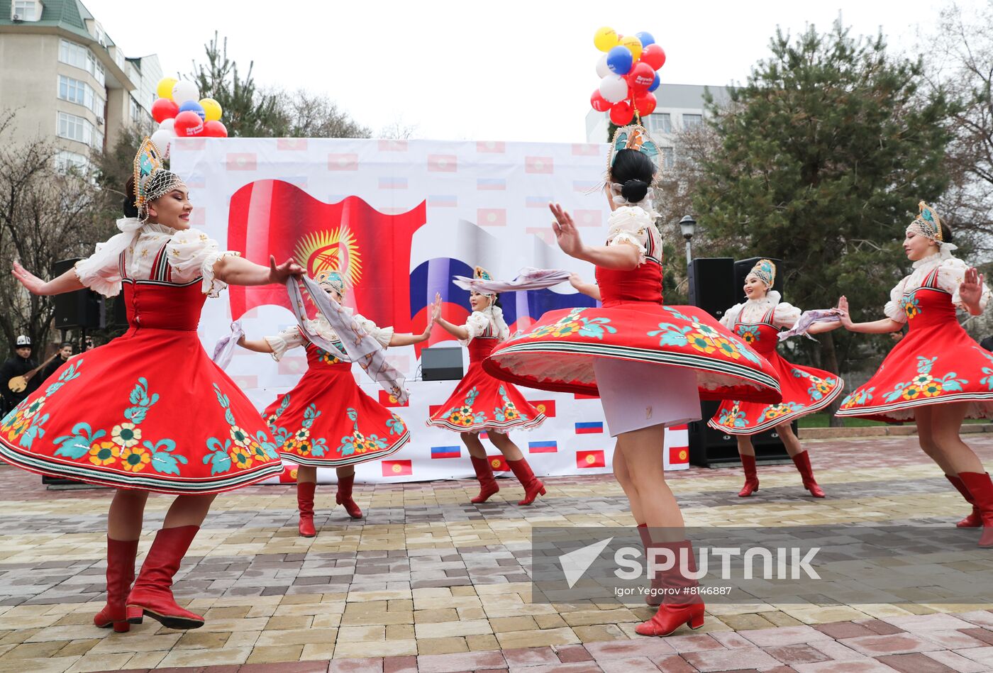 Kyrgyzstan Russia Military Support Rally