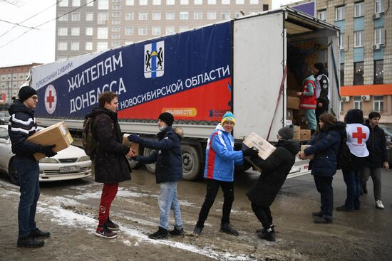 Russia LPR DPR Evacuees Humanitarian Aid 