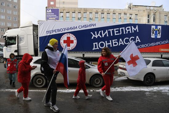 Russia LPR DPR Evacuees Humanitarian Aid 