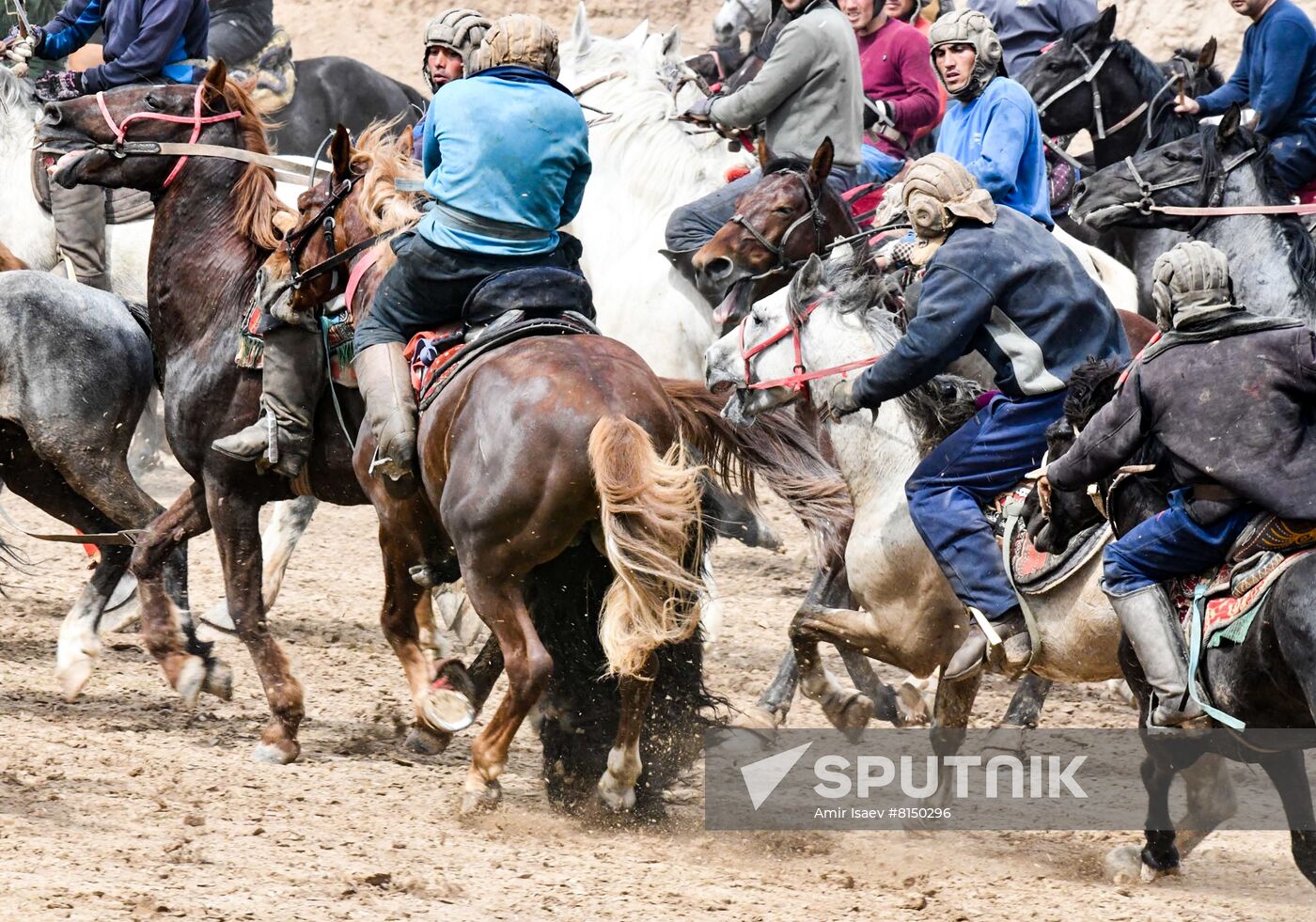 Tajikistan Buzkashi Traditional Horse Game