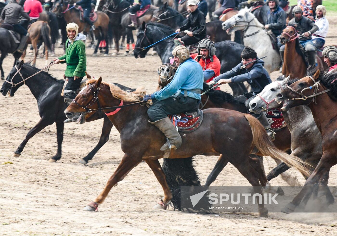 Tajikistan Buzkashi Traditional Horse Game